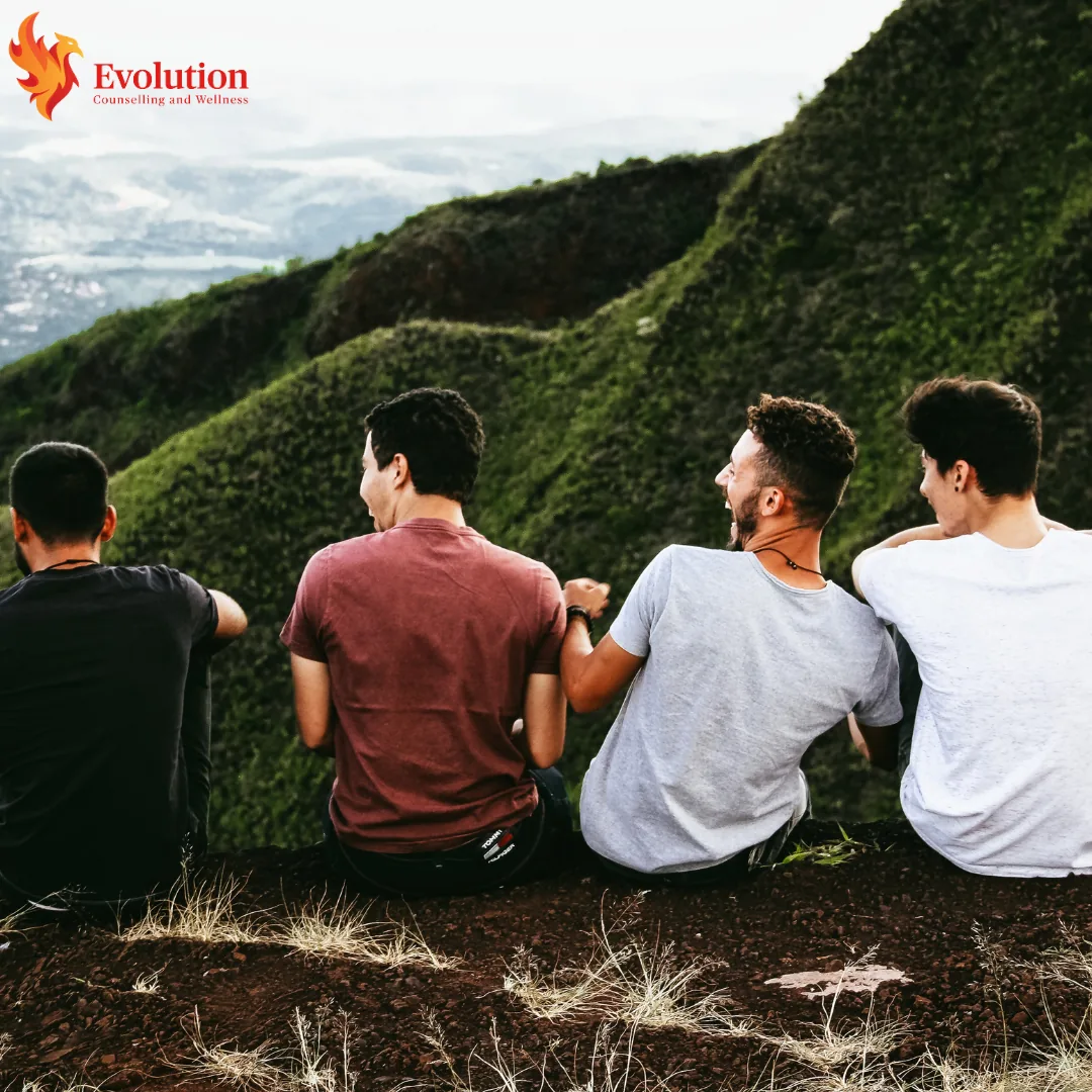 Men supporting each other