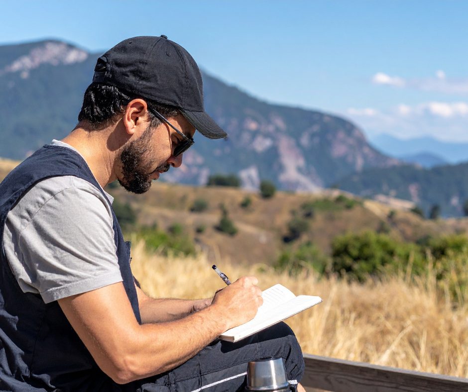Man practicing gratitude and mindfulness, illustrating how gratitude may rewire the brain and reduce anxiety